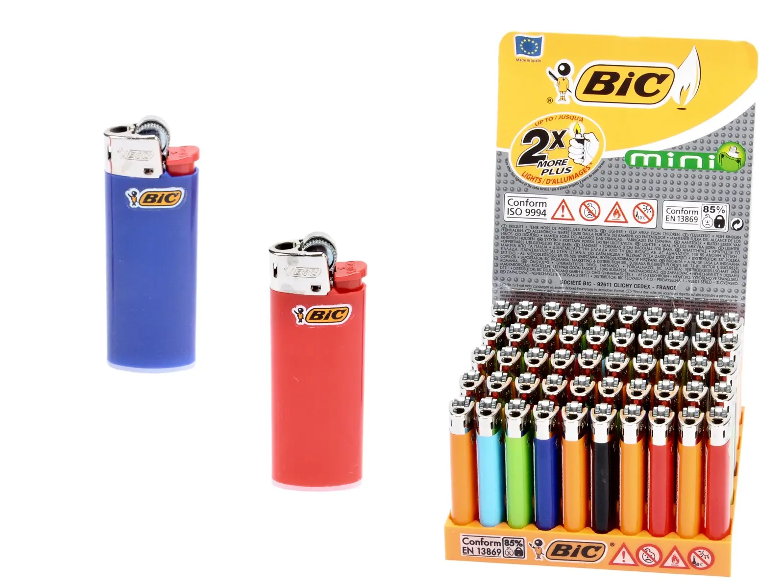 BIC Feuerzeug mini, versch. Farben Disp.x 50