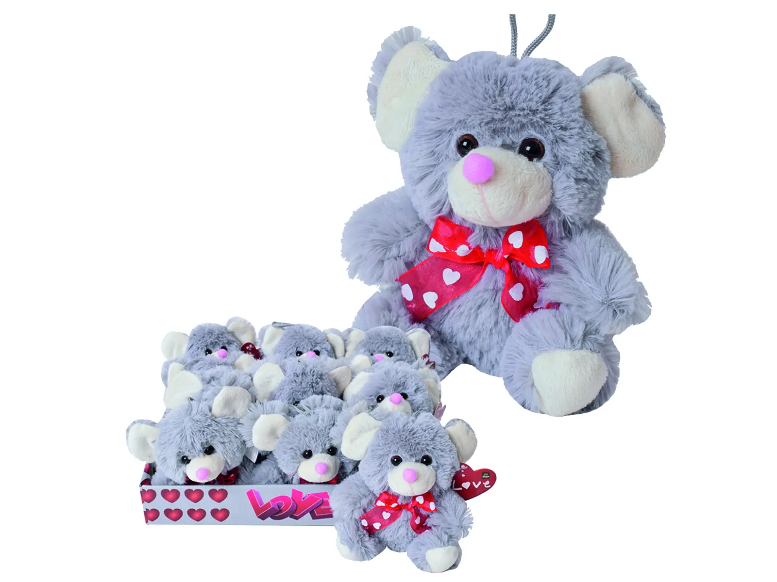 Maus Sina mit Herzschleife