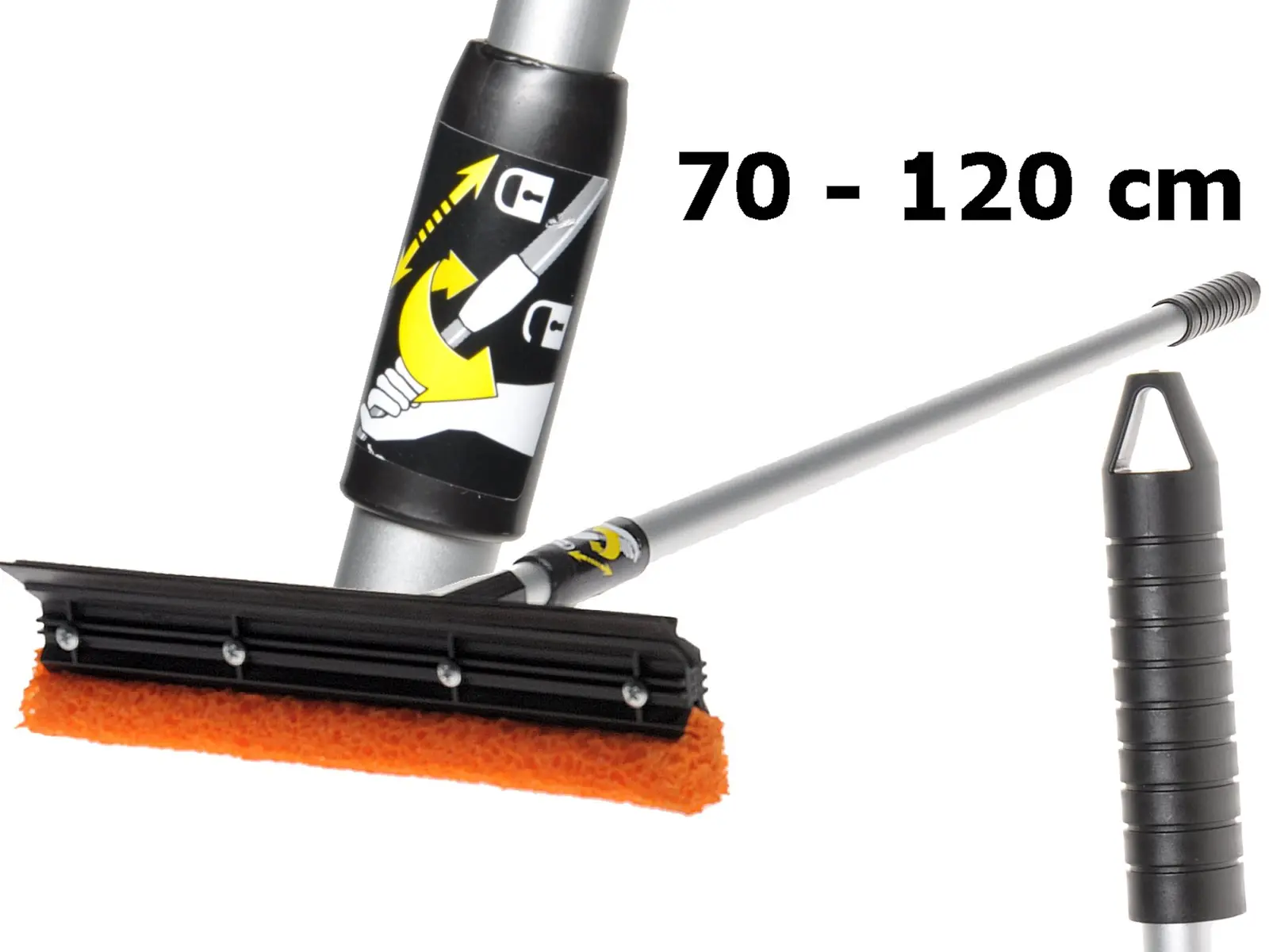 Abzieher/ Wischer , Metallstiel, 70-120 cm